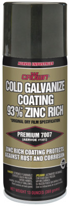 Aervoe Industries Cold Galvanizing Compound, 16 oz Aerosol Can, 12 CN, #7007