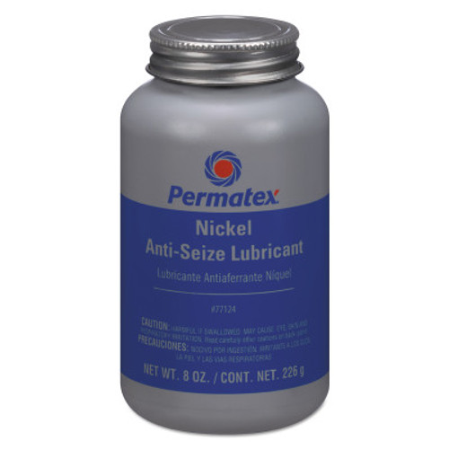 Permatex Nickel Anti-Seize Lubricants, 8 oz Brush Top Bottle, 1 EA, #77124
