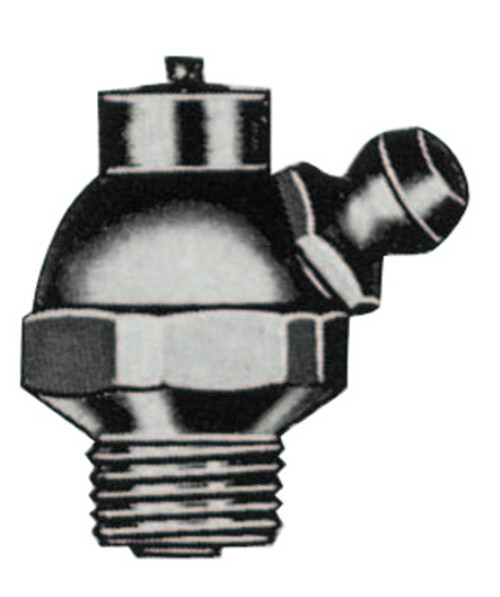 Alemite Hydraulic Shut-Off Fittings, Elbow - 60?, 1 in, Male/Male, 1/8 in (PTF), 1 EA, #1940B