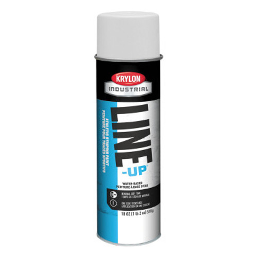 Krylon Industrial Line-Up Athletic Field Striping Paints, 17 oz Aerosol Can, Athletic White, 12 CN, #K08305