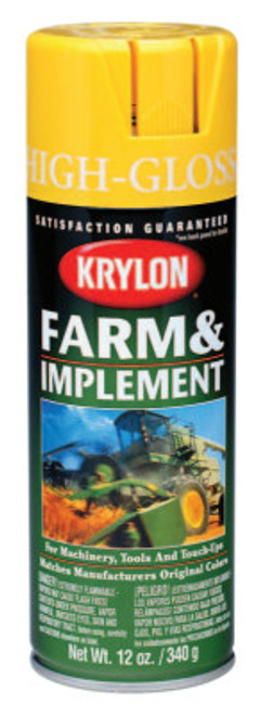 Krylon Industrial Farm and Implement Enamel Paint, 12 oz, Kubota Orange, High Gloss, 6 CA, #K01946000