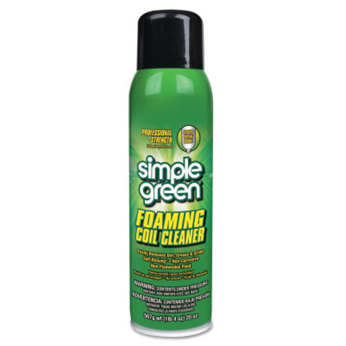 Simple Green Foaming Coil Cleaners, 20 oz Aerosol Can, 12 CA, #110001213418