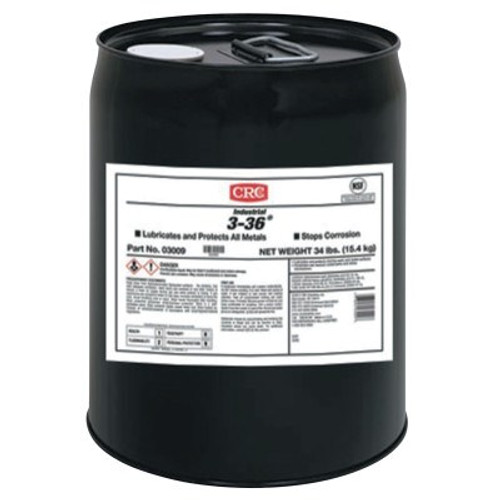 CRC 3-36 Multi-Purpose Lubricant & Corrosion Inhibitor, 5 Gallon Pail, 5 GA/PA, #3009 CRC 3-36 Multi-Purpose Lubricant & Corrosion Inhibitor, 5 Gallon Pail, 5 GA/PA, #3009