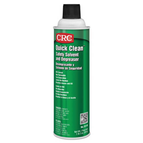 CRC Quick Clean Safety Solvents and Degreasers, 20 oz Aerosol Can, 12 CAN, #3180
