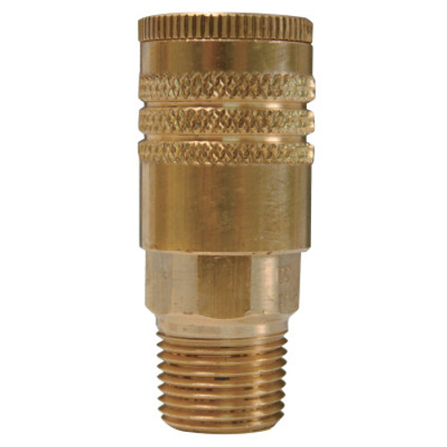 Dixon Valve Air Chief ARO Speed Quick Connect Fittings, 1/4 in (NPT) M, Brass, 1 EA, #DC37