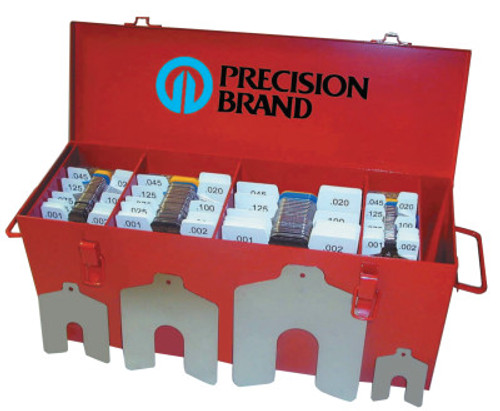 Precision Brand Slotted Shim Assortment Kits, .0010-1/8" Thick, Master Asst, 1 EA, #42996