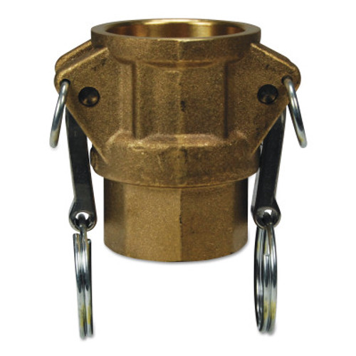 Dixon Valve Global Type D Couplers, 1 in (NPT), Female, Brass, 1 EA, #G100DBR