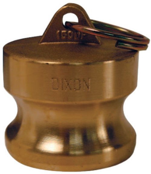 Dixon Valve Global Type DP Dust Plugs, 1 1/2 in, Brass, 1 EA, #G150DPBR