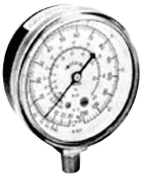 Imperial Stride Tool 2 1/2 in Refrigerant Gauge, 500 psi (tensile), 1/8 in NPT(M), 1 EA, #425CB