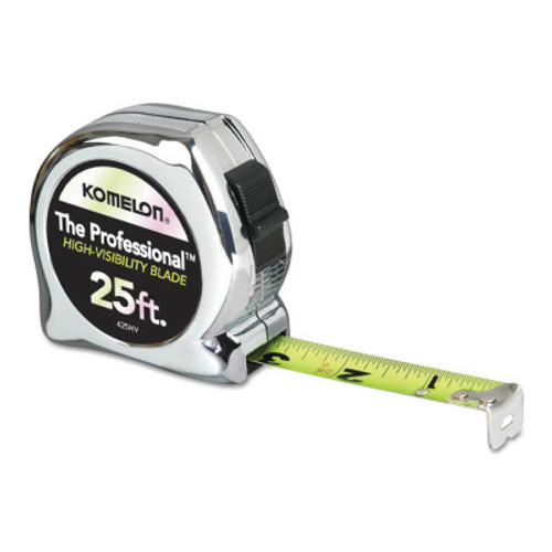 Komelon USA High Viz Professional Tape Measures, 1 in x 25 ft, 1 EA, #425HV