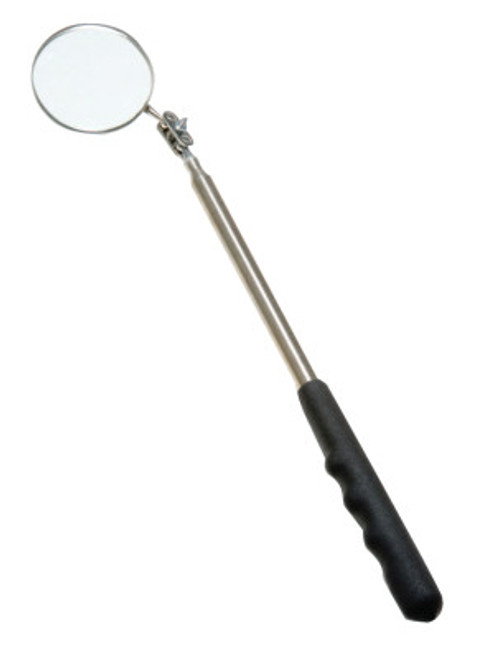 Ullman Extra Long Magnifying Inspection Mirrors, 2-1/4 in Dia., 12 in-4.3 ft L, 1 EA, #HTC2LM