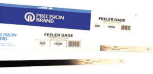 Precision Brand Flat Length Steel Feeler Gauges, 0.012 in, 12 in Length, 12 EA, #19425