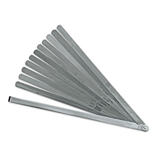 Stanley Products 12 Blade Long Feeler Gauge Set, 12 in L, Inch/Metric, 1 ST, #J000SL