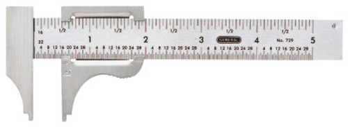 General Tools Slide Calipers, 0 in-4 in, 1 EA, #729