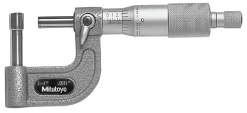 Mitutoyo Series 115 Mechanical Tube Micrometers, 0 in-1 in, .0001 in, Ratchet, Type C, 1 EA, #115313