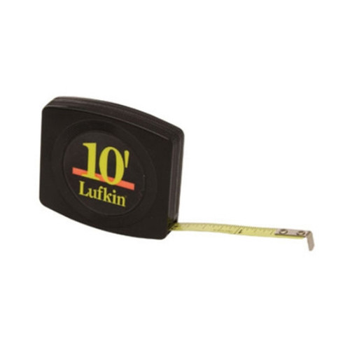 Lufkin Pee Wee Pocket Measuring Tape, 1/4 in x 10 ft, SAE, Black, 1/EA #W6110