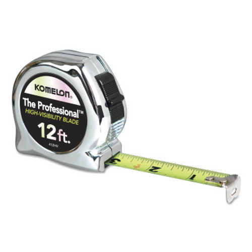 Komelon USA High Viz Professional Tape Measures, 5/8 in x 12 ft, 4 EA, #412HV