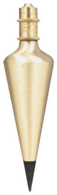 General Tools Brass Plumb Bobs, 8 oz, Hardened Steel/Brass, 1 EA, #8008