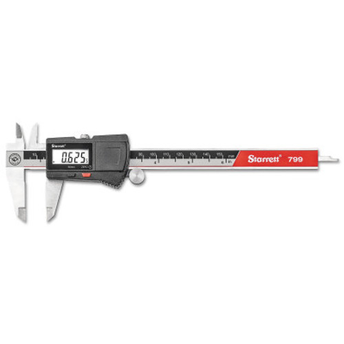 L.S. Starrett EC799 Series Electronic Calipers 0 - 6 in, Stainless Steel without Output, 1 EA, #142