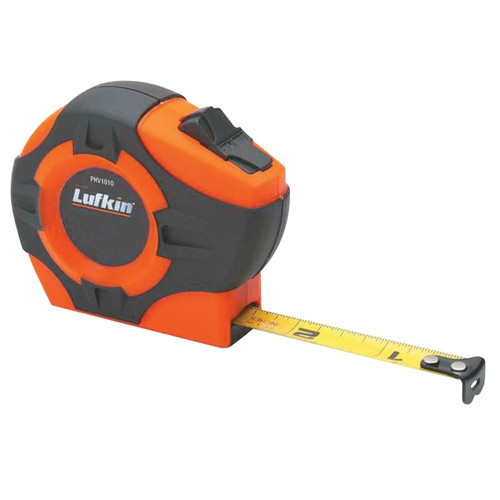 Lufkin P1000 Series Power Tape, 1/2 in x 10 ft, A13, Hi-Viz Orange, 1 EA #PHV1023CMEN