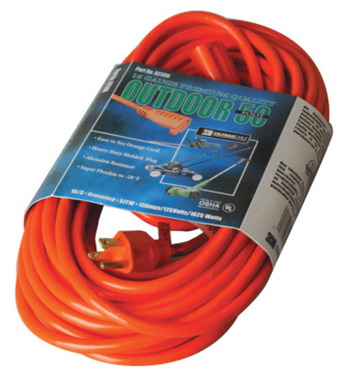 CCI Vinyl Extension Cord, 50 ft, 1 Outlet, 1 EA, #2688SW0002