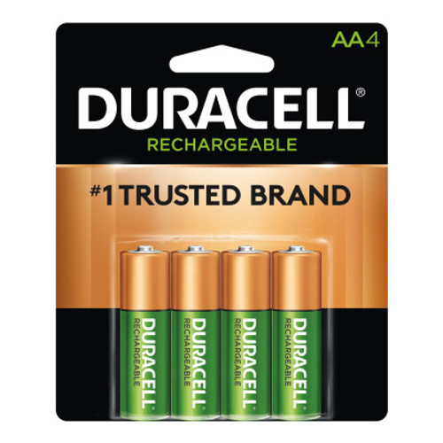 Duracell Pre-Charged Rechargeable Batteries, NiMH, AA, 1.2 V, 4 EA/PK, 1 PK, #DURNLAA4BCD