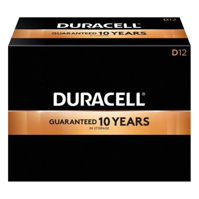 Duracell CopperTop Batteries, DuraLock Power Preserve Alkaline, 1.5 V, D, 12/CT, #DURMN1300
