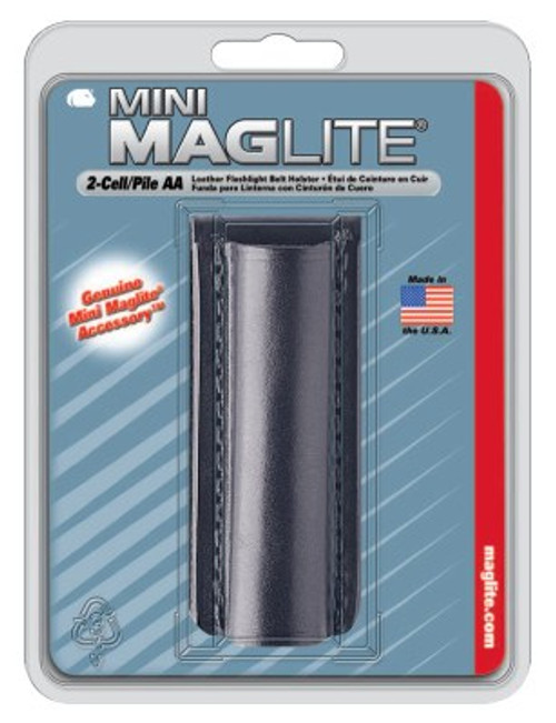 MAG-Lite Holsters, Flapless, For Use With 2-AA Flashlights, Black, 1 EA, #AM2A026