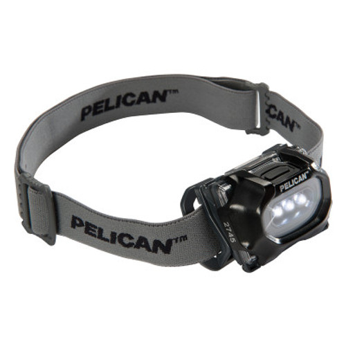 Pelican? LED Headlights, 3 Batteries, AAA, 17/33 Lumens, Black, 1 EA, #275000000000