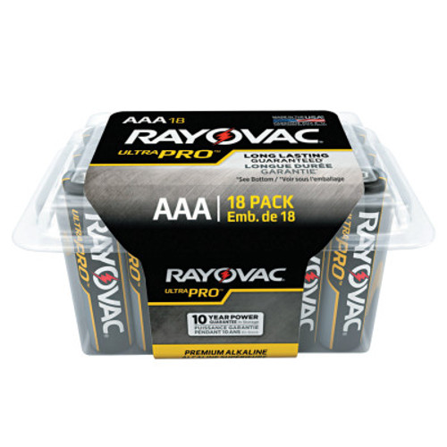 Rayovac Ultra Pro Alkaline Reclosable Batteries, AAA, 18 PK, #ALAAA18PPJ