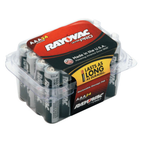 Rayovac Ultra Pro Alkaline Reclosable Batteries, AAA, 24 PK, #ALAAA24PPJ