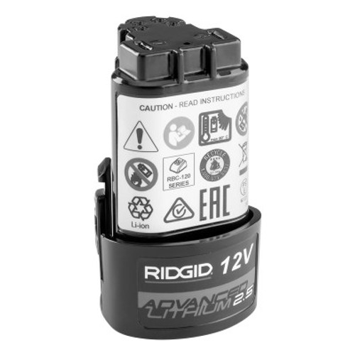 Ridgid Tool Company 12V Advanced Lithium Batteries, 2.5Ah, 1 EA, #55183