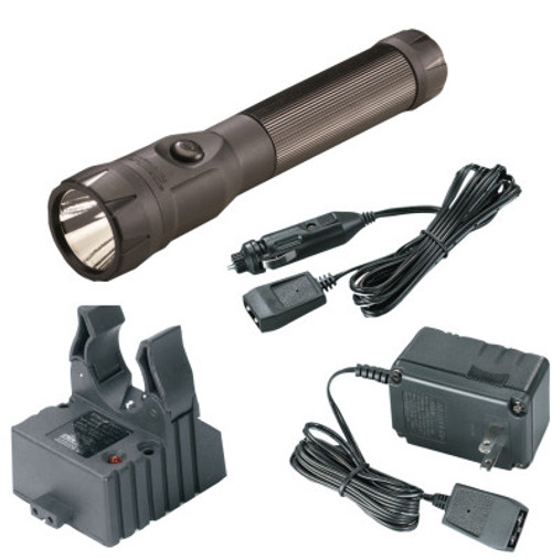 Streamlight PolyStinger LED Rechargeable Flashlight, (1) 3-Cell 2.6 Ah NiMH, 485 lumens, Black, 1 EA, #76113
