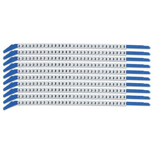 Brady Clip Sleeve Wire Markers, 0.2 in x 2.8 in, "2", Black on White, 1/PK, #SCN132 Brady Clip Sleeve Wire Markers, 0.2 in x 2.8 in, "2", Black on White, 1/PK, #SCN132
