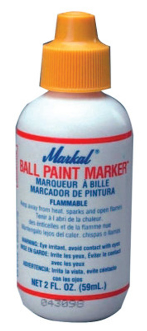 Markal Ball Paint Marker Markers, 1/8 in Tip, Metal Ball Point, Black, 1/MKR, #84623
