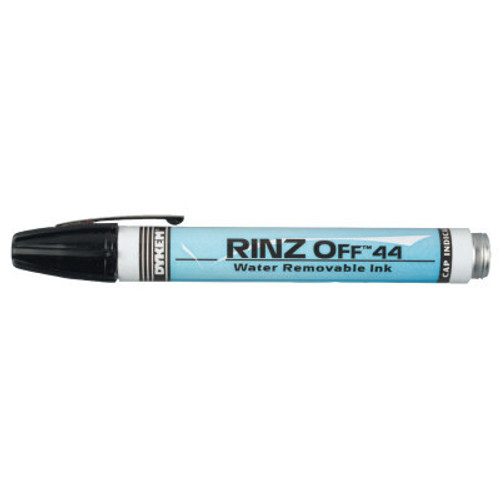 ITW Pro Brands RINZ OFF 44 Water Removable Temporary Markers, White, Broad, 12/BX, #44709