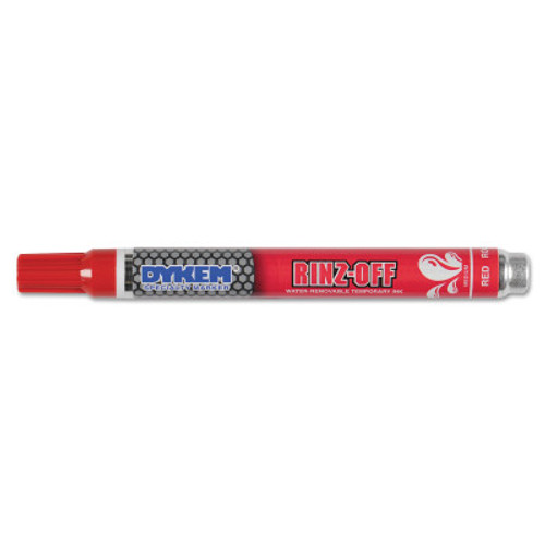 ITW Pro Brands RINZ OFF Water Removable Temporary Markers, Red, Medium, 12/PK, #91106