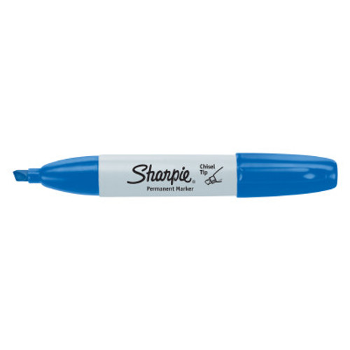 Sanford Chisel Point Permanent Markers, 5.3 mm, Chisel, Blue, 1/EA, #38203