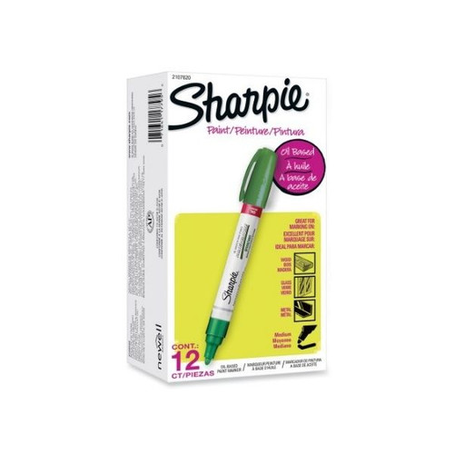 Sharpie Oil Based Paint Marker, Green, Medium Bullet, 12/DZ, #2107620