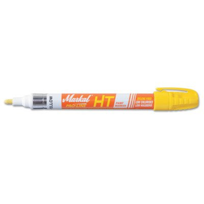 Markal PRO-LINE HT Liquid Paint Markers, Yellow, 1/8", Bullet, 12/PK, #97302