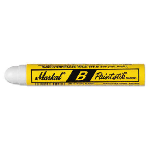 Markal Paintstik B Markers, 3/8 in, Yellow, 144/CS, #80421