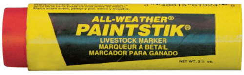 Markal All-Weather Paintstik Livestock Markers, 1 in X 4 in, Orange, 1/EA, #61024