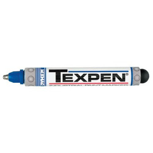 ITW Pro Brands Dykem TEXPEN Industrial Paint Markers, Blue, 3/32 in, Medium, 12/BX, #16013