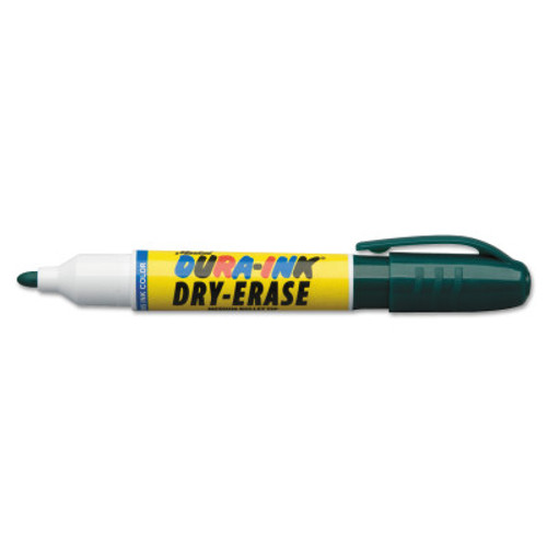 Markal Dura-Ink Dry Erase Markers, Green, 1/8 in, Felt, 1/EA, #96573