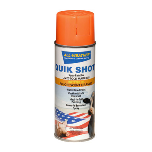 La-Co Quik Shot Markers, 12 oz Spray Can, Inverted, Orange, 12/CA, #61114