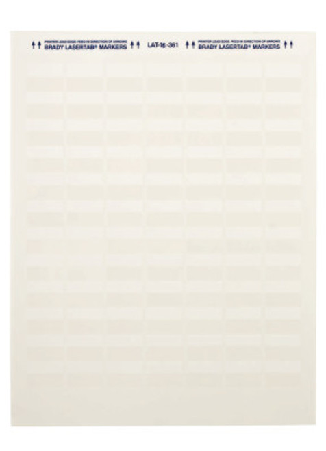 Brady Laser Printable Labels, 8.2 in x 1 in, White/Translucent, 1/EA, #LAT163611 Brady Laser Printable Labels, 8.2 in x 1 in, White/Translucent, 1/EA, #LAT163611