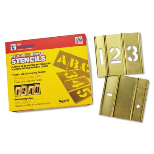 C.H. Hanson 15 Piece Single Number Sets, Brass, 3 in, 1/ST