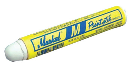 Markal Paintstik M & M-10 Markers, 11/16 in, White, 12/DOZ, #81920