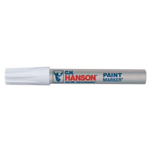 C.H. Hanson Paint Markers, 1/2 in, White, 12/BX, #10298