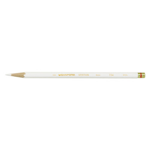 Sanford Prismacolor Verithin Art Pencils, Hard, White, 12/DZ, #2429